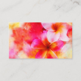 ハワイアンプルメリア（ネオンピンク、黄、白） 名刺