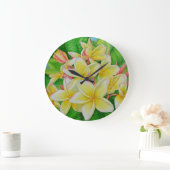 ハワイアンプルメリア ラージ壁時計 (ホーム)