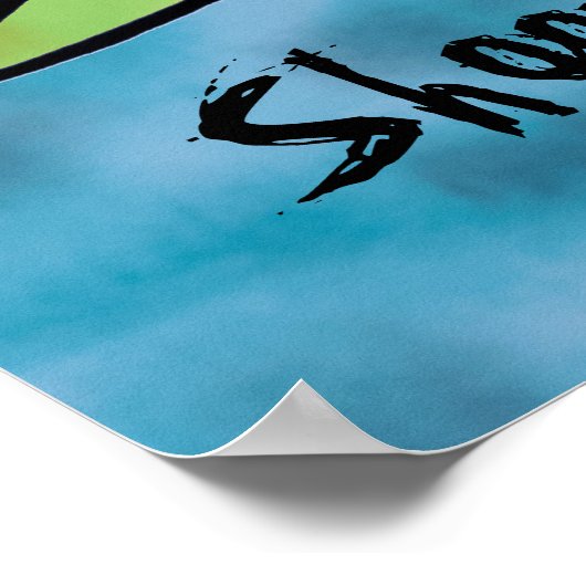 ハワイアンペトログリフサーファー波のポスターに乗る ポスター (角)