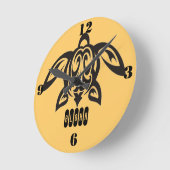 ハワイアンホヌウォールクロック ラウンド壁時計 (傾斜)