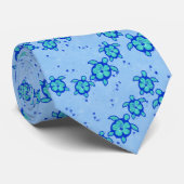 ハワイアンホヌハイビスカスウミガメ ネクタイ (ロール)