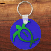 ハワイアンホヌペトログリフキーチェーン キーホルダー (正面)