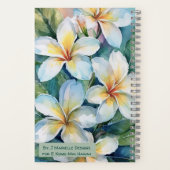 ハワイアンホワイトプルメリアノート ノートブック (裏面)