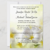 ハワイアンホワイトプルメリア結婚ズおよび披露宴 招待状 (正面)