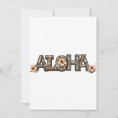 ハワイアンポリネシアのティキブリッダー結婚アンドグルーマー 招待状 (裏面)