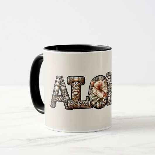 ハワイアンポリネシアアロハバンブールック マグカップ (正面左)