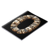 ハワイアンポリネシアンアロハレターOカスタムイニシャル ノートブック (左側)