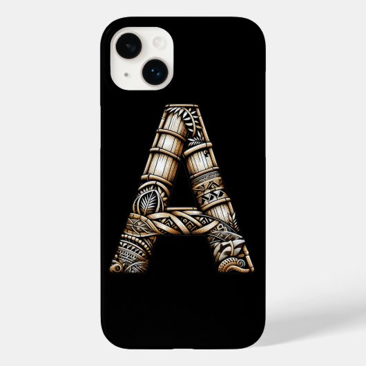 ハワイアンポリネシアン アロハ レターA カスタムイニシャル Case-Mate iPhoneケース (裏面)