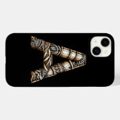 ハワイアンポリネシアン アロハ レターA カスタムイニシャル Case-Mate iPhoneケース (裏面 (横))