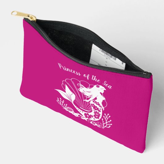 ハワイアンマーメイドプリンセスザシーピンク アクセサリーポーチ (見開き)