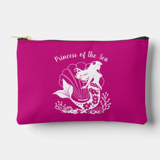 ハワイアンマーメイドプリンセスザシーピンク アクセサリーポーチ (正面)