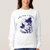 ハワイアンマーメイド – サルティ、サッシー&スプラッシュブルー スウェットシャツ (正面)