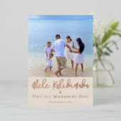 ハワイアンメリークリスマス&ハッピーニューイヤーフォイル 箔シーズンカード (立ち正面)