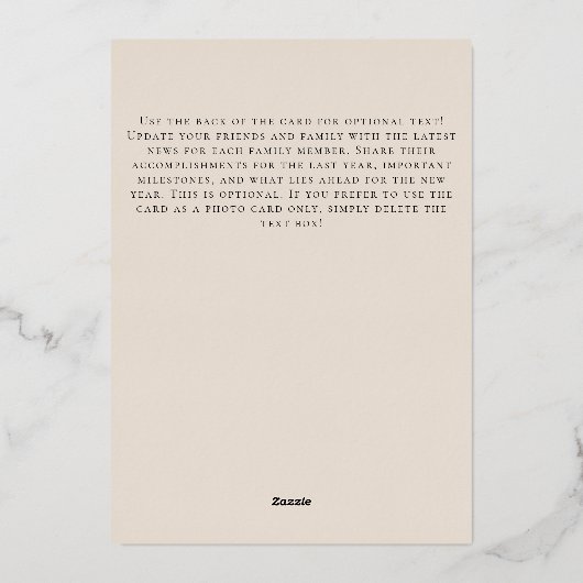 ハワイアンメリークリスマス&ハッピーニューイヤーフォイル 箔シーズンカード (裏面)