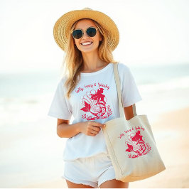 ハワイアンメルメイド-塩気、サスシー、そしてスプラッシュー赤 Tシャツ