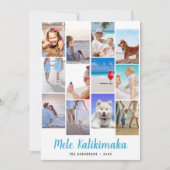 ハワイアンメレカリキマカクリスマスフォトコラージュ シーズンカード (正面)