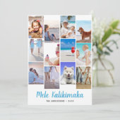 ハワイアンメレカリキマカクリスマスフォトコラージュ シーズンカード (スタンド正面)