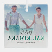 ハワイアンメレカリキマカ写真 ガラスオーナメント (裏面)