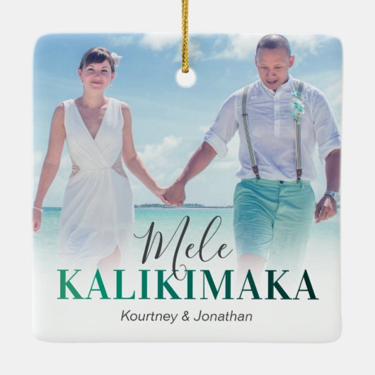 ハワイアンメレカリキマカ写真 セラミックオーナメント (裏面)