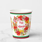 ハワイアンメレカリキマカ熱帯リース紙カップ 紙コップ (左)