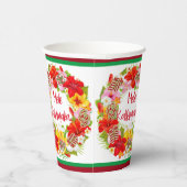 ハワイアンメレカリキマカ熱帯リース紙カップ 紙コップ (右)