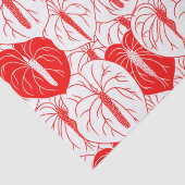ハワイアンモダンアンスリウムプリントパターン 薄葉紙 (詳細)