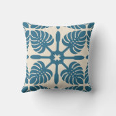 ハワイアンモダンキルト枕-モンステラ クッション (裏面)