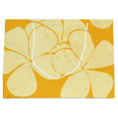 ハワイアンモダンプリントパターンPlumerias ラージペーパーバッグ (正面)