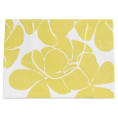 ハワイアンモダンプリントパターンPlumerias ラージペーパーバッグ (正面)