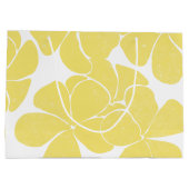 ハワイアンモダンプリントパターンPlumerias ラージペーパーバッグ (裏面)