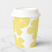 ハワイアンモダンプリントパターンPlumerias 紙コップ (正面)