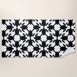 ハワイアンモダンプリント本羽模様 ビーチタオル