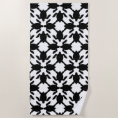 ハワイアンモダンプリント本羽模様 ビーチタオル (正面)