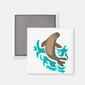 ハワイアンモンクシール磁石 マグネット (正面/裏面)