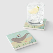 ハワイアンモンシール ストーンコースター (横)