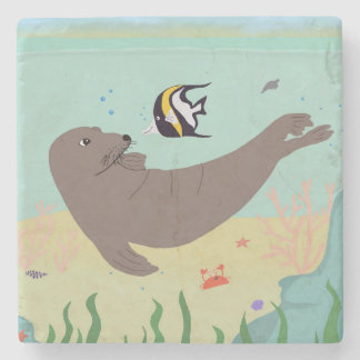 ハワイアンモンシール ストーンコースター