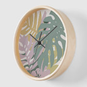 ハワイアンモンスターリーフウォールクロック 壁時計 (傾斜)