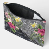 ハワイアンモンステラタパアンドハイビスカス アクセサリーポーチ (見開き)