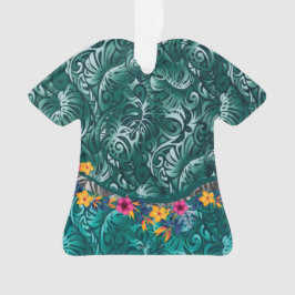 ハワイアンモンステラバークロスフュージョンオーナメント オーナメント