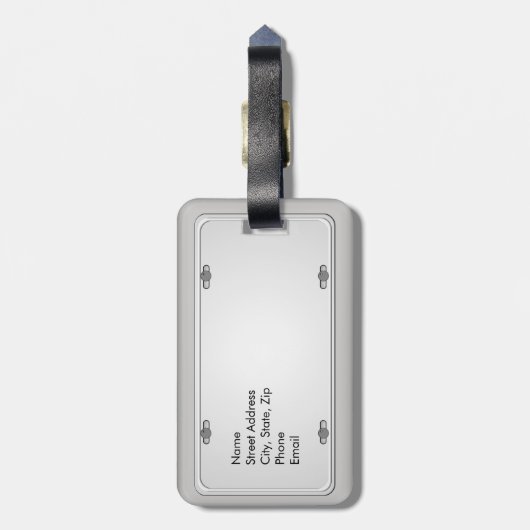 ハワイアンライセンスプレート（お客様の名前） ラゲッジタグ (裏面縦)