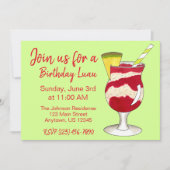 ハワイアンラバフローカクテルルアウ（ハワイ式宴会）アイランドパーティー 招待状 (正面)