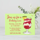 ハワイアンラバフローカクテルルアウ(ハワイ式宴会)アイランドパーティー 招待状 (スタンド正面)