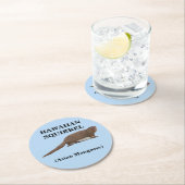 ハワイアンリス（アジアのモングース）紙コースター ラウンドペーパーコースター (インサイチュ)