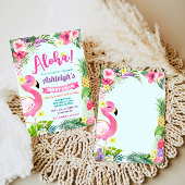 ハワイアンリゾート風 誕生日 夏のトロピカルパーティー招待状 招待状