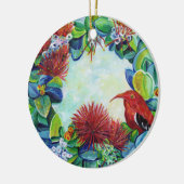 ハワイアンリースイウィバードレフアメレカリキマカ セラミックオーナメント (左)