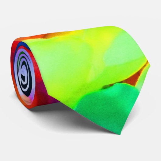 ハワイアンリーフラワーガーランドビーチ結婚式 ネクタイ (ロール)