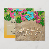ハワイアンルアウパーティー招待状 招待状 (正面/裏面)