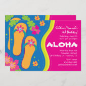 ハワイアンルアウパーティー招待状 招待状 (正面/裏面)
