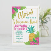 ハワイアンルアウ誕生日招待状 招待状 (スタンド正面)