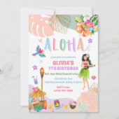 ハワイアンルアウ誕生日招待状 招待状 (正面)